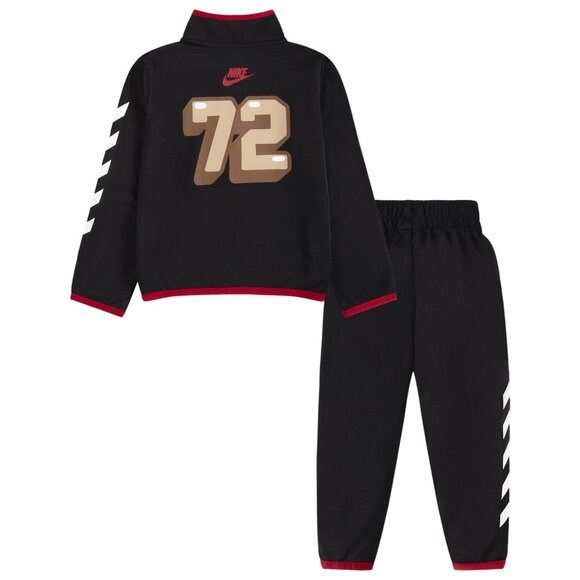 Nike Boys Toddler Tracksuit Set Jacket Pants Black Red Size 3T NEW WITH TAGS! - Picture 2 of 6